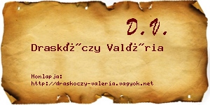 Draskóczy Valéria névjegykártya